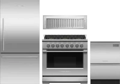 4 Piece Package Includes Refrigerator, Range, Hood And Dishwasher